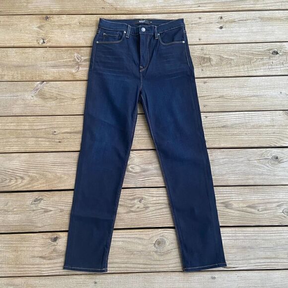 NEW Hudson Holly High Rise Crop Skinny Jeans Dark Wash Size 28 - Picture 1 of 4